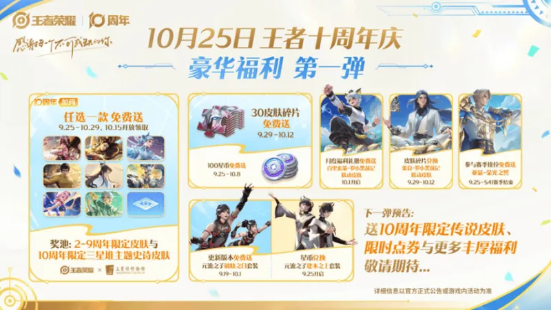 9月29日版本更新:假期将至,丰富福利不错过!